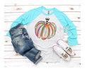 1449 - COLORFUL PUMPKIN - HEAT PRESS ADULT SHIRT