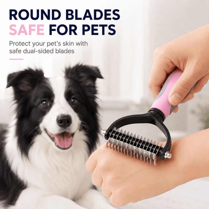 2-Pack Dog Grooming Comb Set – Large & Small Shedding & Detangling Tools Fursera