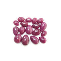 red ruby pear cabochon