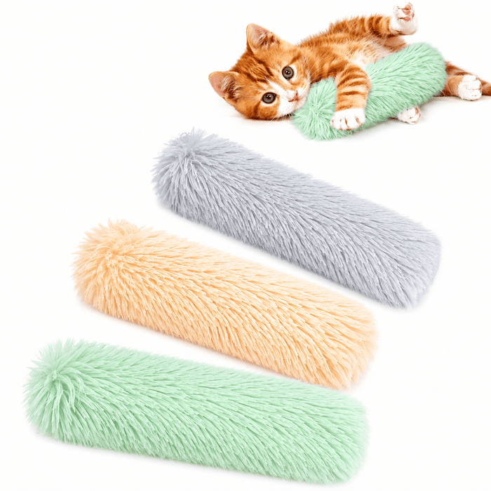3-Pack Catnip Crinkle Cat Toy Pillows