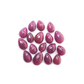 red ruby pear cabochon