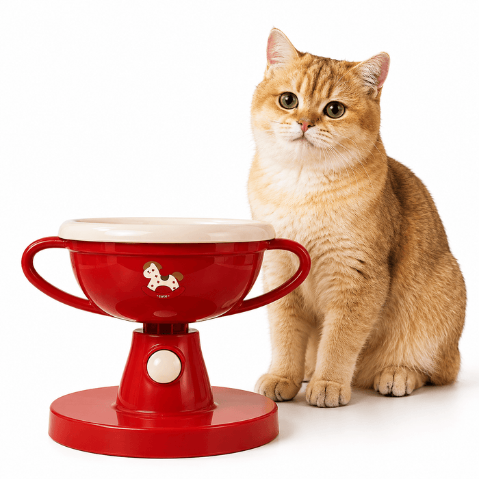 5-Level Adjustable Elevated Pet Bowl – 60° Tilt Feeding Bowl for Cats & Dogs Fursera