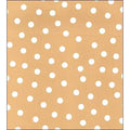 freckled sage dot white on tan oilcloth swatch