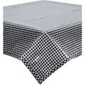 freckled sage gingham black oilcloth tablecloth with black gingham trim