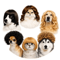 6-Piece Funny Pet Wig Set for Dogs & Cats