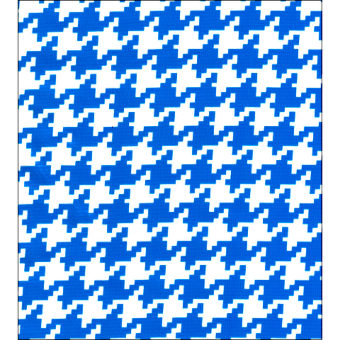 freckled sage houndstooth blue oilcloth swatch