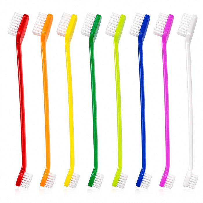8-Pack Dual-Headed Pet Toothbrush Set for Dogs & Cats Fursera