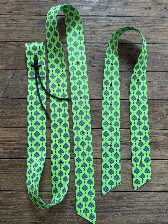 Lime Spades Latigo & Off Billet