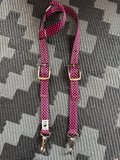 Pink & Black Checkered Headstall