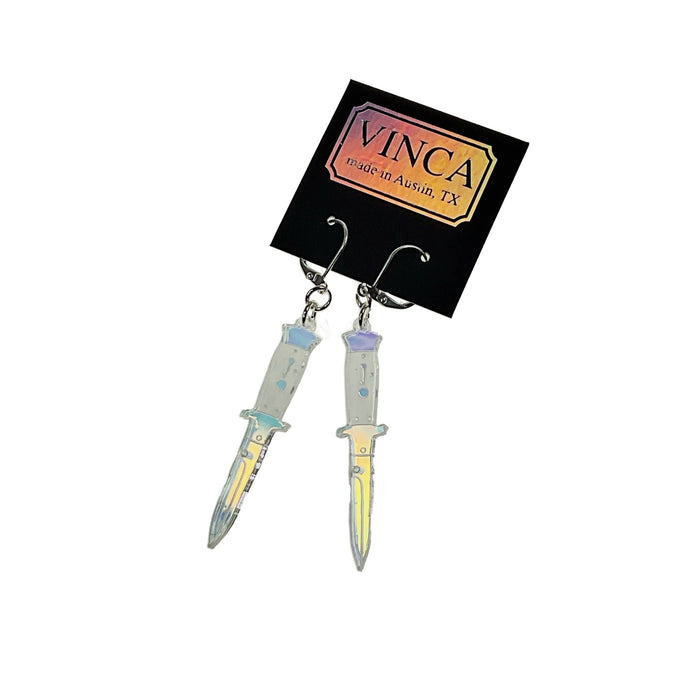 A Knife Less Ordinary Iridescent Hook Earrings