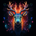Abstract Glowing Deer
