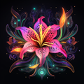 Abstract Glowing Lily