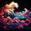 Abstract Waves In The Night