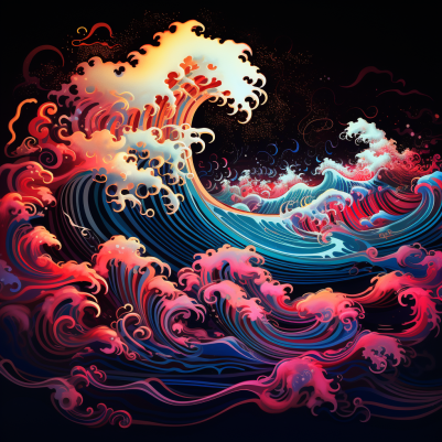 Abstract Waves In The Night