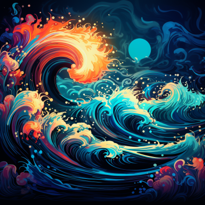 Abstract Wild Waves
