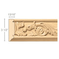 Acanthus Scrolls(Repeats 10), 3 1/2''w x 13/16''d x 8' length, Resin is priced per 8' length Carved Mouldings White River Hardwoods Maple