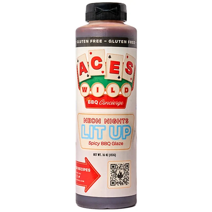 Aces Wild Neon Nights LIT UP Spicy Glaze Marinades & Grilling Sauces 12048832