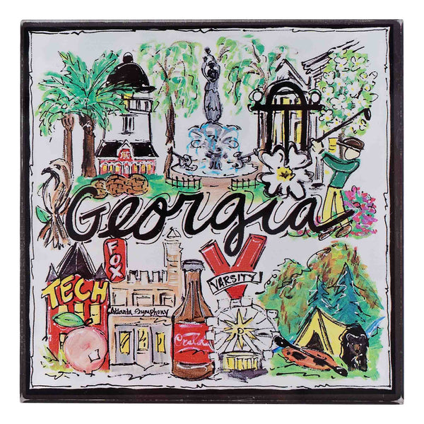 Acrylic Magnet -State of Georgia Icons