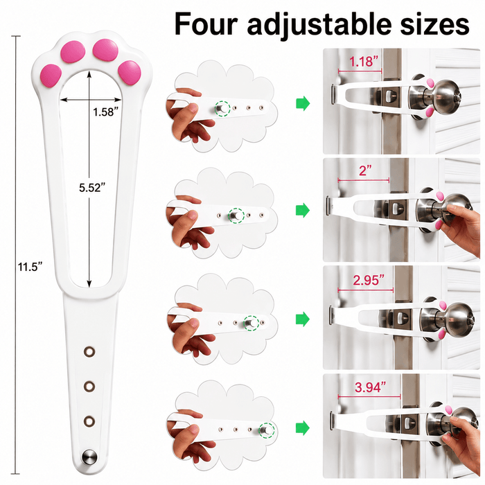 Adjustable Pet Door Holder – No-Drill Door Latch for Cats & Dogs Fursera