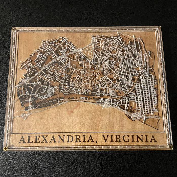Alexandria, Virginia Wood Layer Map - Glowforge
