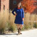 Amanda Blue with Red Dress