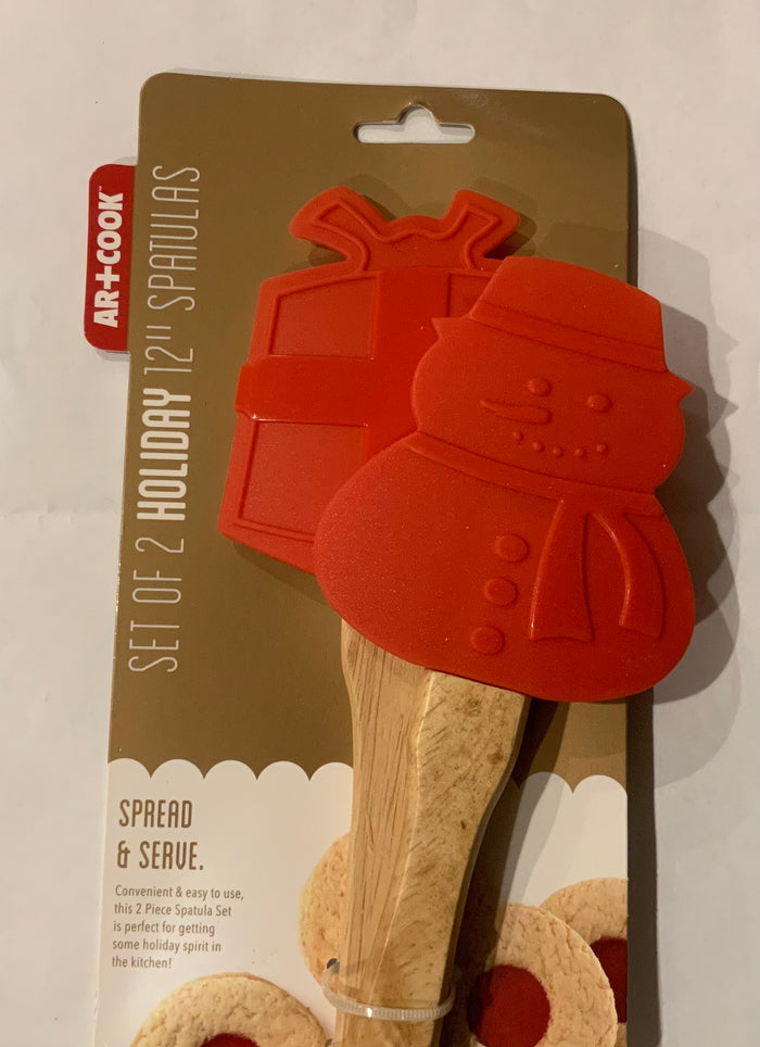 Art & COOK Set Of 2 Holiday 12” Spatulas