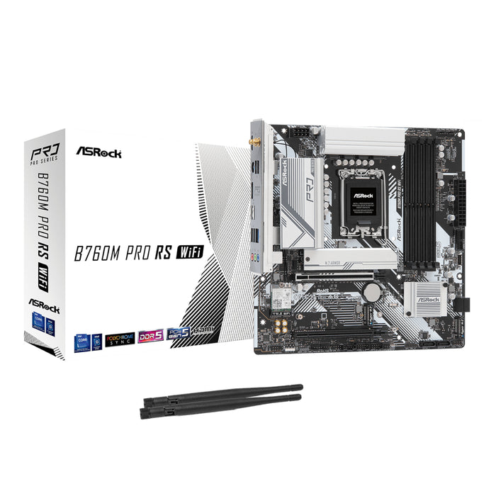 ASRock B760M Pro RS WiFi Intel LGA 1700 MATX Gaming Motherboard