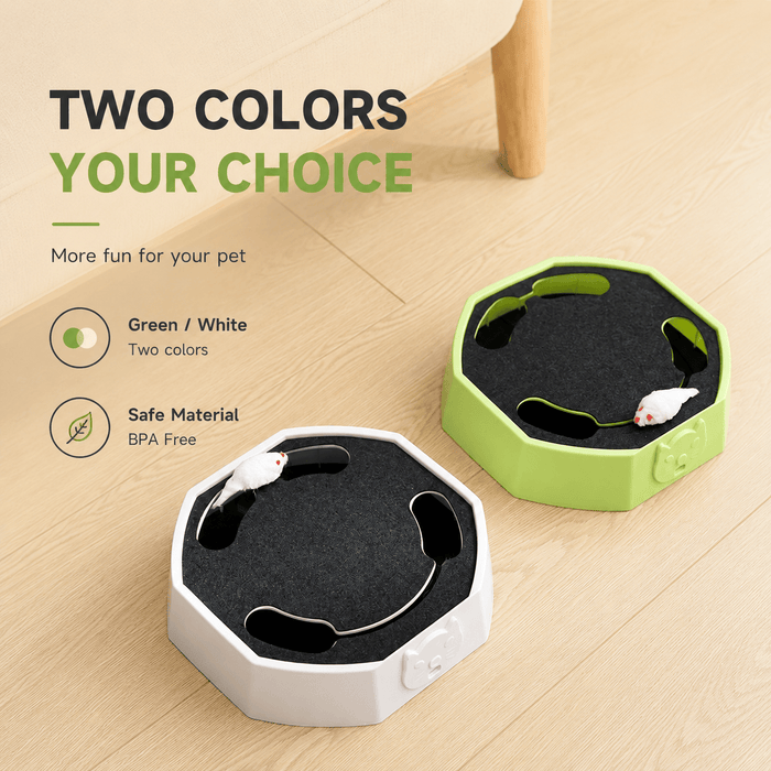 Automatic Cat Scratcher Toy with Moving Plush Mouse