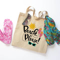 Beach Please Canvas Tote Bag
