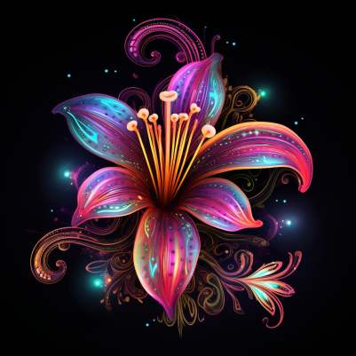 Beautiful Glowing Lily