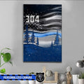 Canvas Prints 16" x 24" - BEST SELLER Personalized Canvas - Beautiful Sky Flag - Badge Number