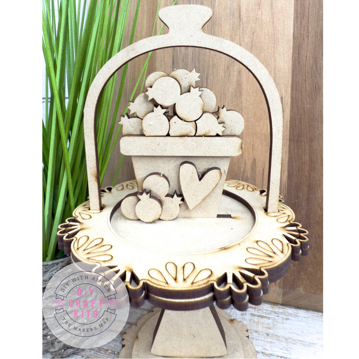 Blueberries Cloche Cake display Add on Insert kit