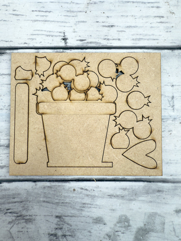 Blueberries Cloche Cake display Add on Insert kit