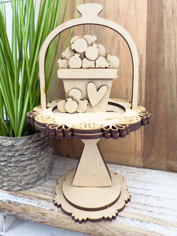 Blueberries Cloche Cake display Add on Insert kit