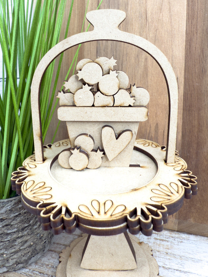 Blueberries Cloche Cake display Add on Insert kit
