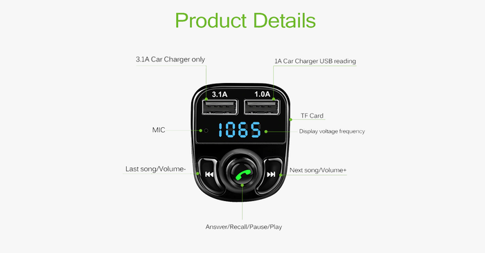Bluetooth FM Transmitter Modulator