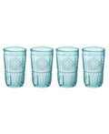 Bormioli Rocco Light Blue Romantic Water Glasses, Set of 4