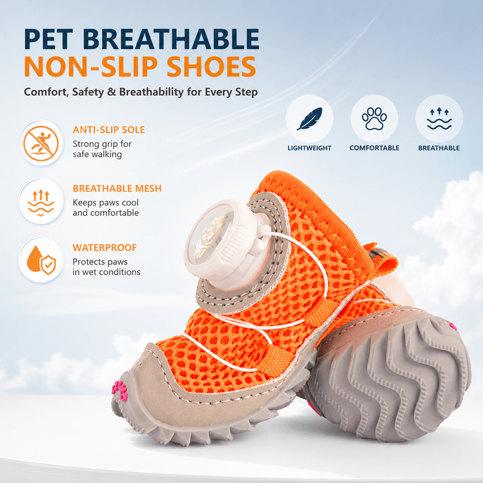 Breathable Anti-Slip Waterproof Dog Boots (4-Pack) Fursera