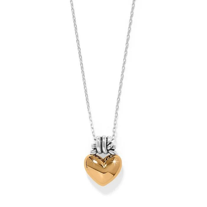 Brighton Interlok Love Knot Heart Necklace
