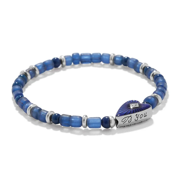Brighton Love Messages B You Blue Stretch Bracelet
