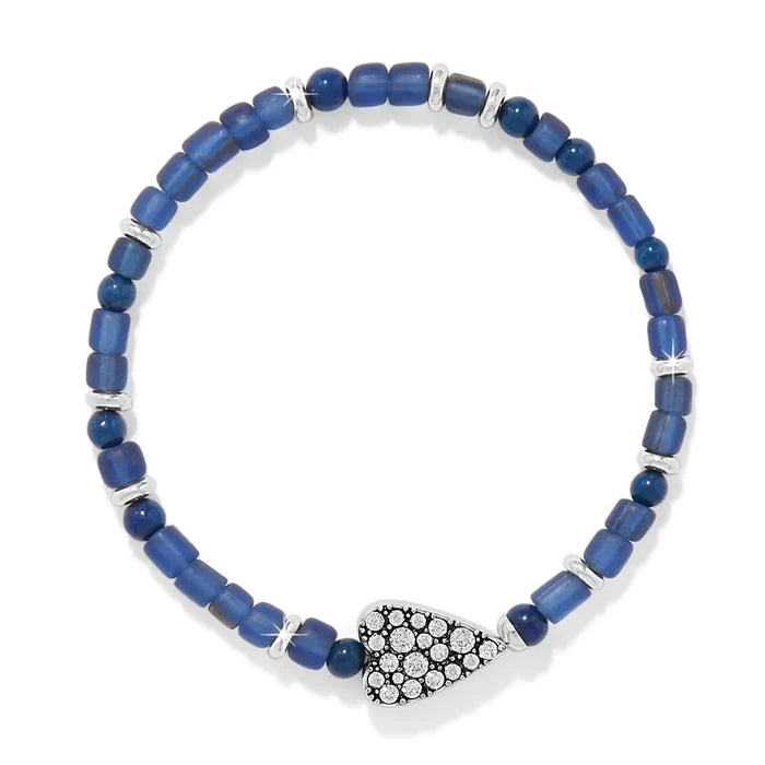 Brighton Love Messages B You Blue Stretch Bracelet