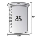The Briner Buckets Kitchen Tools & Utensils 22 Quart - 12.5"D x 16"H 12023494