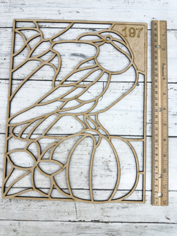 BULK Style 197 Crow Bat Pumpkin Laser Cut Outline Frame Blank