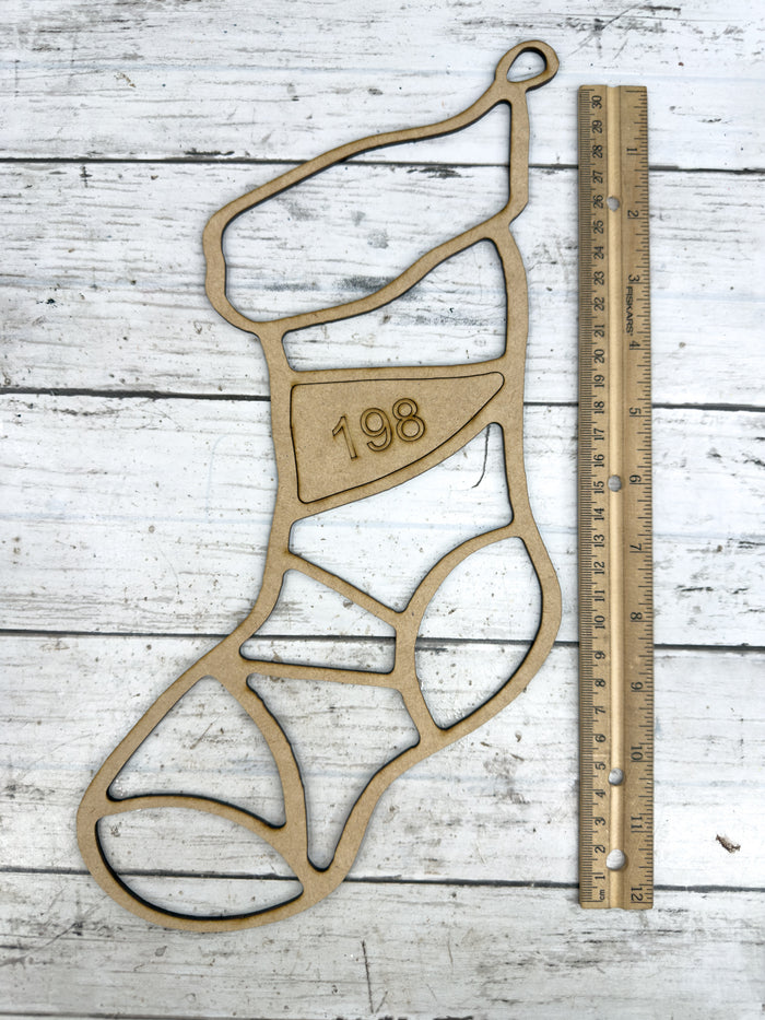 BULK Style 198 Stocking Laser Cut Outline Frame Blank