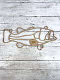 BULK Style 200 Fish Laser Cut Outline Frame Blank