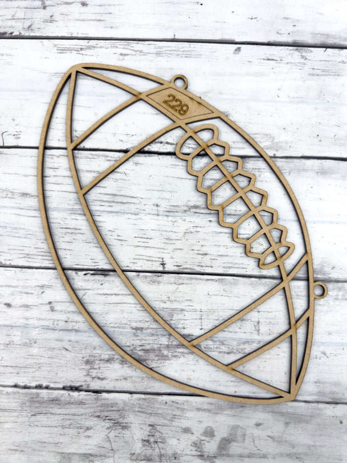BULK Style 229 Football Laser Cut Outline Frame Blank