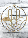 BULK Style 233  Round Hamsa Hand Laser Cut Outline Frame Blank