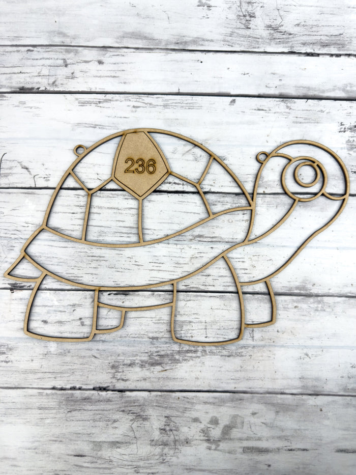 BULK Style 236 Tortoise Turtle Laser Cut Outline Frame Blank