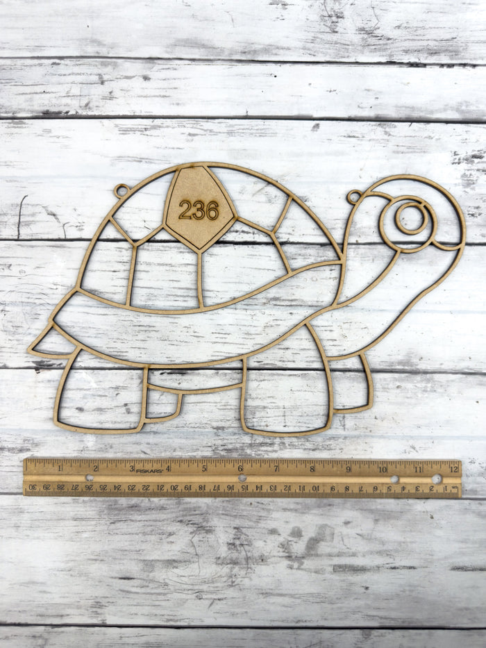 BULK Style 236 Tortoise Turtle Laser Cut Outline Frame Blank
