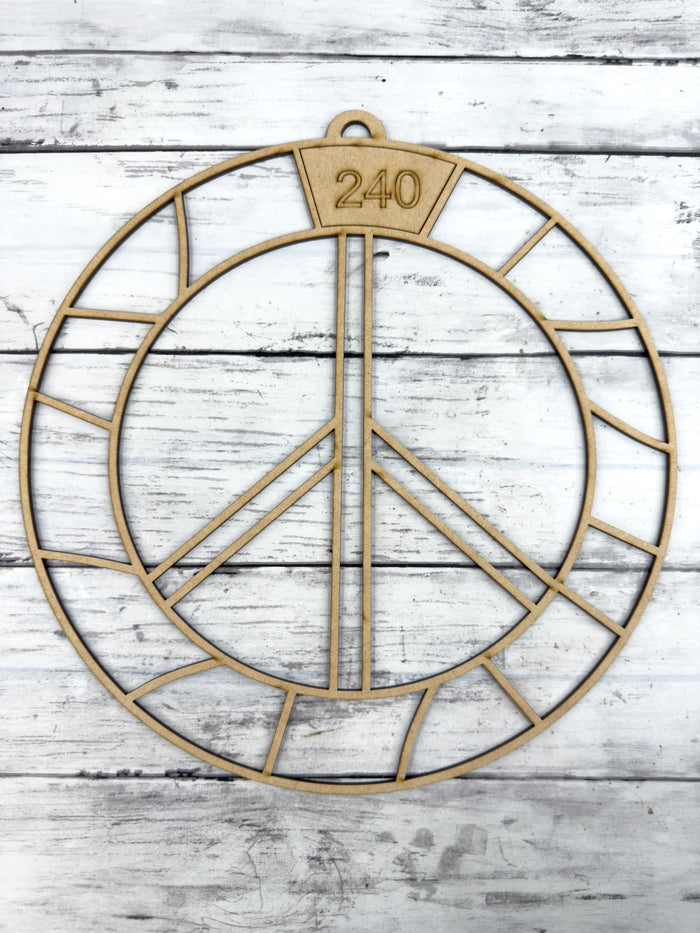 BULK Style 240 Round Peace Laser Cut Outline Frame Blank